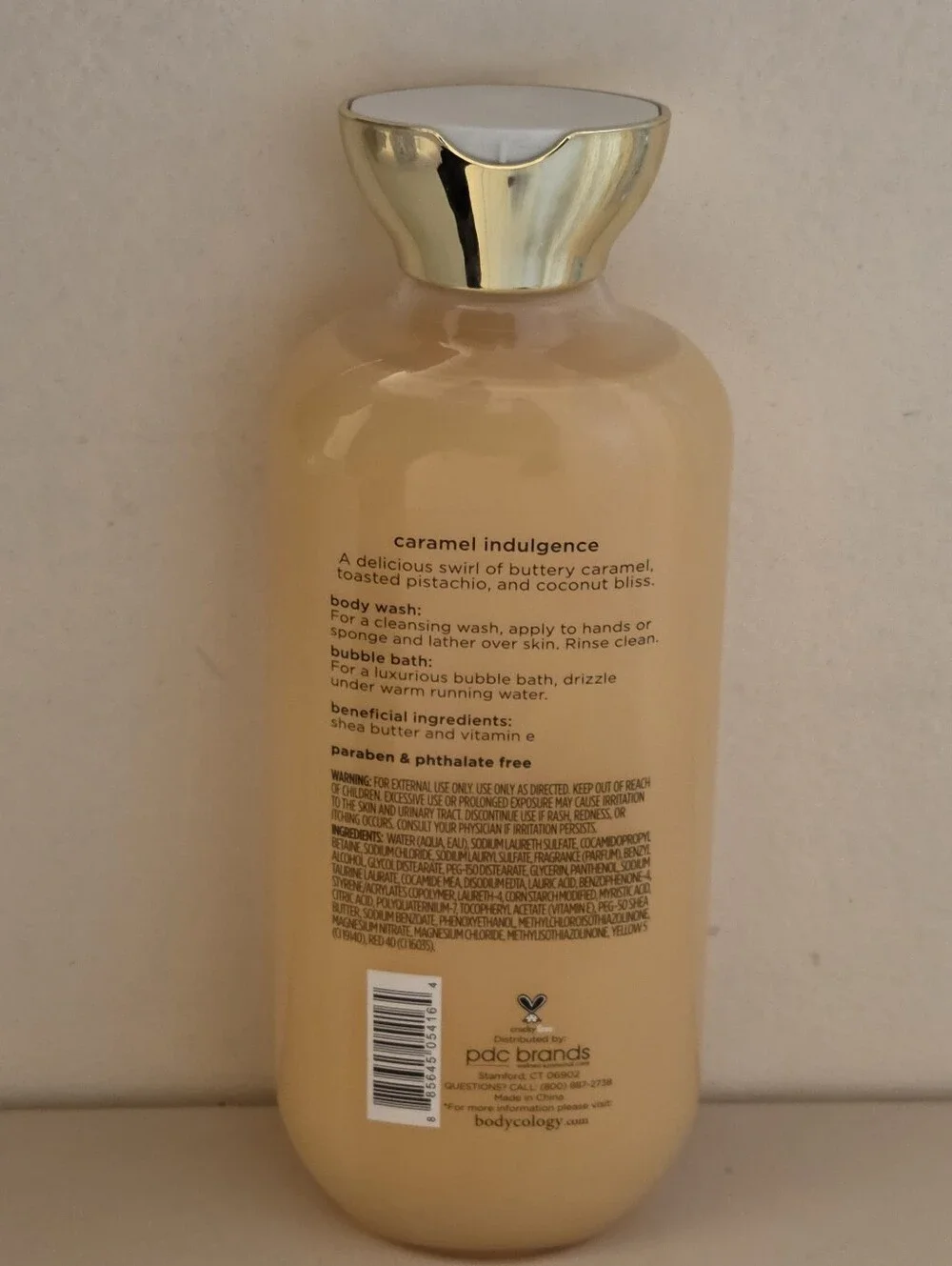 Bodycology Caramel Indulgence 2-in-1 Body Wash & Bubble Bath - Goldish Yellow